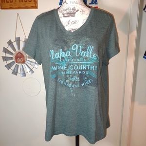 Women's Size XL, " Nappa Valley California Wine Country Vinyards" tee shirt, New